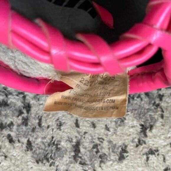 🧡 3/15 Franklin Sports RTP 9.5" Perf Teeball Goves Right Hand Throw Gray/Pink - Picture 5 of 5